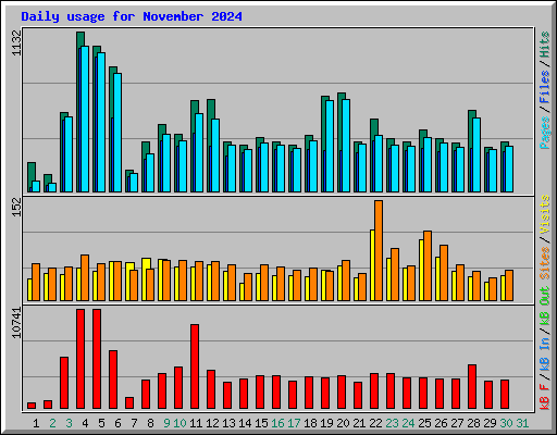 Daily usage for November 2024