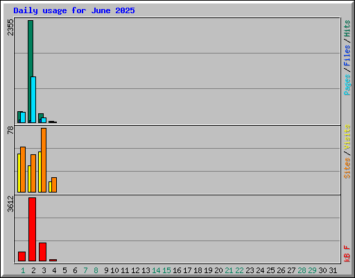 Daily usage for June 2025