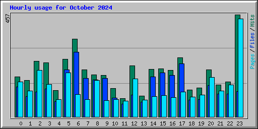 Hourly usage for October 2024