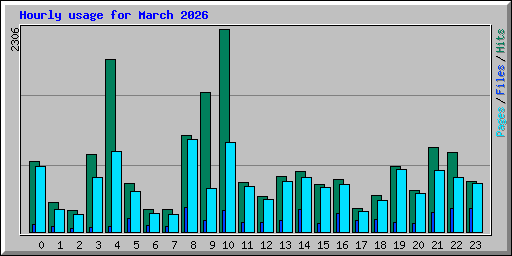 Hourly usage for March 2026