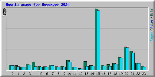 Hourly usage for November 2024