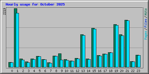 Hourly usage for October 2025