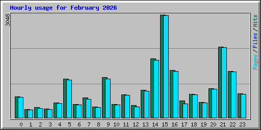 Hourly usage for February 2026