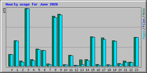 Hourly usage for June 2026