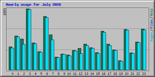 Hourly usage for July 2026