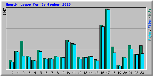Hourly usage for September 2026